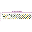 vidaXL sárga bővíthető műborostyánrács 180 x 20 cm