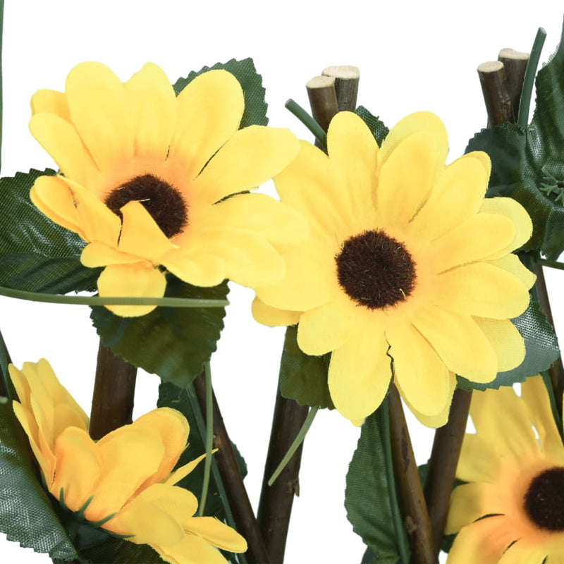 vidaXL 5 db sárga bővíthető műborostyánrács 180 x 20 cm