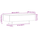vidaXL sonoma tölgy színű szerelt fa dohányzóasztal 100 x 49,5 x 31 cm