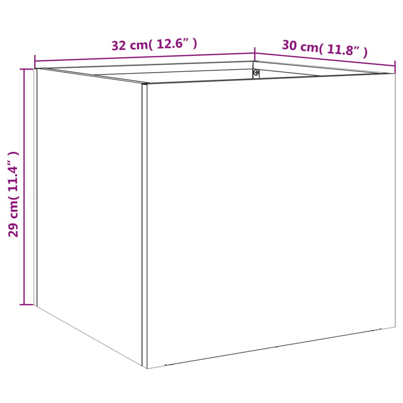 vidaXL 2 db fehér acél növénytartó 32 x 30 x 29 cm