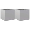 vidaXL 2 db ezüstszínű horganyzott acél növénytartó 42 x 40 x 39 cm