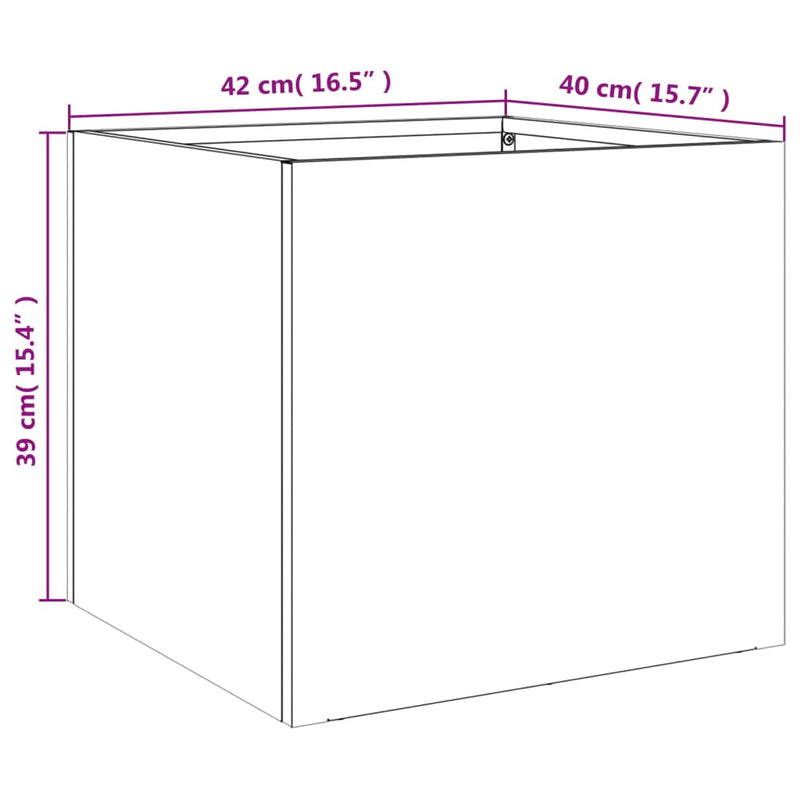vidaXL 2 db antracitszürke acél növénytartó 42 x 40 x 39 cm