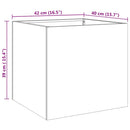 vidaXL 2 db ezüstszínű rozsdamentes acél növénytartó 42 x 40 x 39 cm