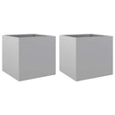 vidaXL 2 db ezüstszínű horganyzott acél növénytartó 42 x 40 x 39 cm