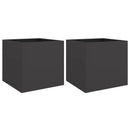 vidaXL 2 db fekete acél növénytartó 49 x 47 x 46 cm