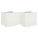 vidaXL 2 db fehér acél növénytartó 49 x 47 x 46 cm