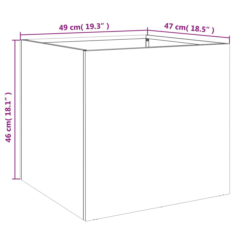 vidaXL 2 db fehér acél növénytartó 49 x 47 x 46 cm