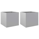 vidaXL 2 db ezüstszínű horganyzott acél növénytartó 49x47x46 cm