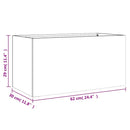 vidaXL ezüstszínű horganyzott acél növénytartó 62x30x29 cm