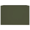 vidaXL olívazöld acél növénytartó 62 x 47 x 46 cm