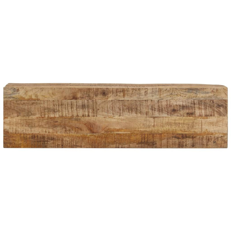 vidaXL tömör nyers mangófa és vas tálalóasztal 110 x 30 x 75 cm
