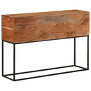 vidaXL tömör akácfa és vas tálalóasztal 110 x 30 x 75 cm