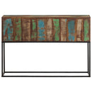 vidaXL tömör újrahasznosított fa és vas tálalóasztal 110 x 30 x 75 cm