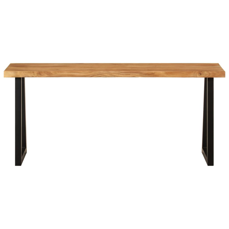 vidaXL tömör akácfa pad természetes éllel 105 cm