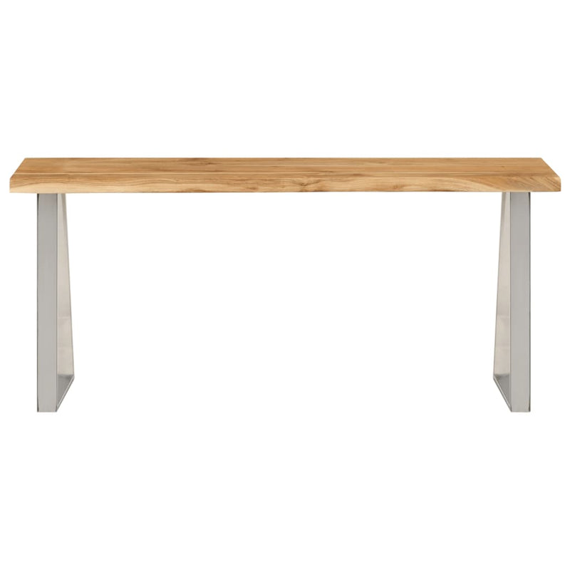 vidaXL tömör akácfa pad természetes éllel 105 cm