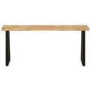 vidaXL tömör mangófa pad természetes éllel 105 cm