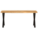 vidaXL tömör akácfa pad természetes éllel 105 cm