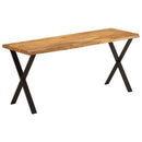 vidaXL tömör akácfa pad természetes éllel 105 cm