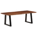 vidaXL mézbarna tömör akácfa dohányzóasztal 110 x 55 x 40 cm