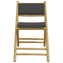 vidaXL 4 db bambusz összecsukható bisztrószék sötétszürke párnával