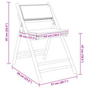 vidaXL 4 db bambusz összecsukható bisztrószék sötétszürke párnával