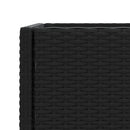 vidaXL 2 db fekete polyrattan kerti ültetőláda polccal 70 x 28 x 70 cm