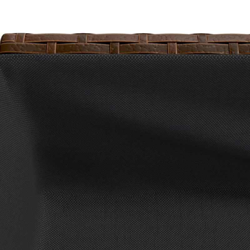 vidaXL 2 db barna polyrattan kerti ültetőláda polccal 70 x 28 x 70 cm