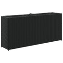 vidaXL 2 db fekete polyrattan kerti ültetőláda 2 cseréppel 90x20x40 cm