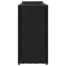 vidaXL 2 db fekete polyrattan kerti ültetőláda 2 cseréppel 90x20x40 cm