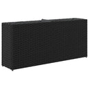 vidaXL 2 db fekete polyrattan kerti ültetőláda 2 cseréppel 90x20x40 cm