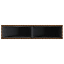 vidaXL 2 db barna polyrattan kerti ültetőláda 2 cseréppel 90x20x40 cm