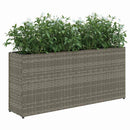 vidaXL 2 db szürke polyrattan kerti ültetőláda 2 cseréppel 90x20x40 cm