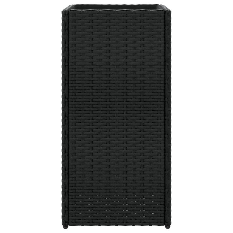 vidaXL 2 db fekete polyrattan kerti ültetőláda 30x30x60 cm