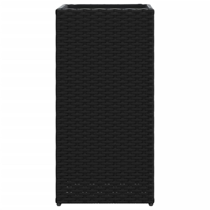 vidaXL 2 db fekete polyrattan kerti ültetőláda 30x30x60 cm