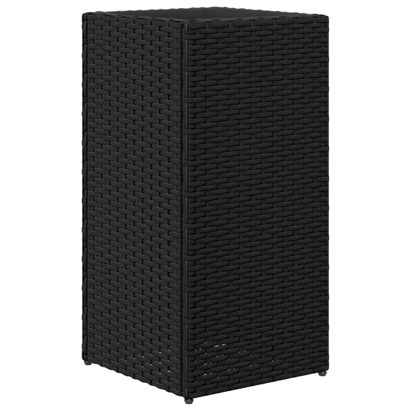 vidaXL 2 db fekete polyrattan kerti ültetőláda 30x30x60 cm