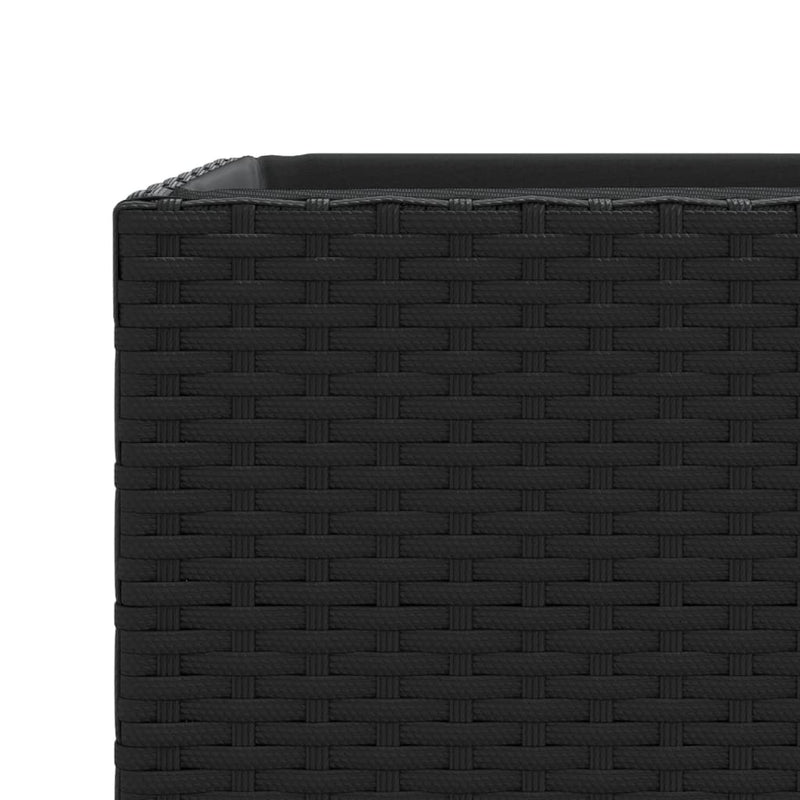 vidaXL 2 db fekete polyrattan kerti ültetőláda 30x30x60 cm