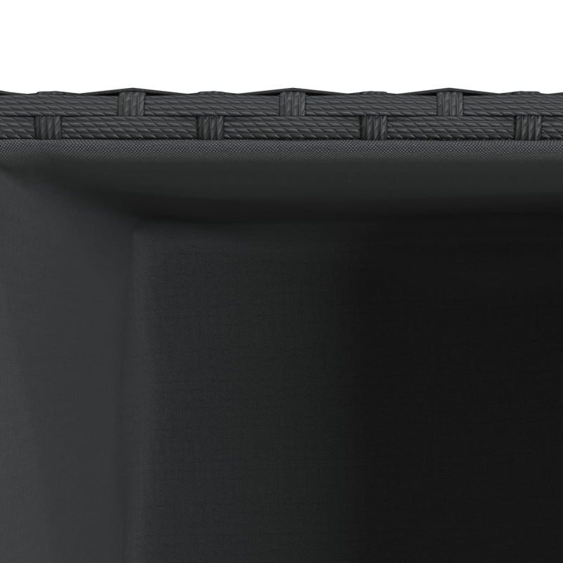 vidaXL 2 db fekete polyrattan kerti ültetőláda 30x30x60 cm