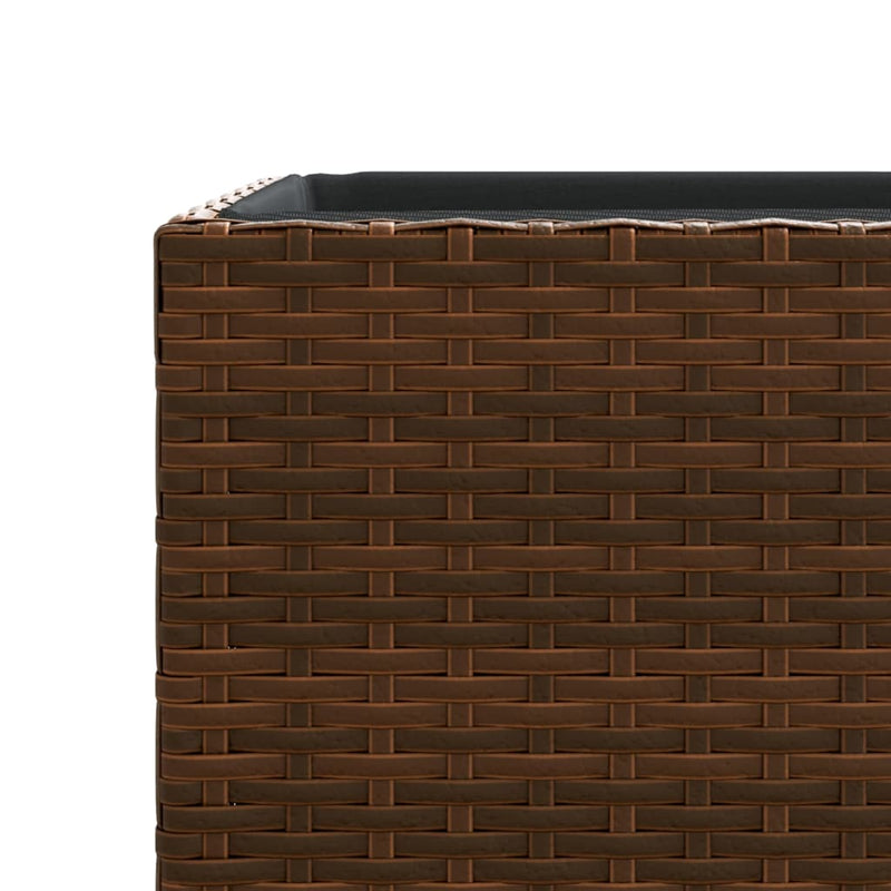 vidaXL 2 db barna polyrattan kerti ültetőláda 30x30x60 cm