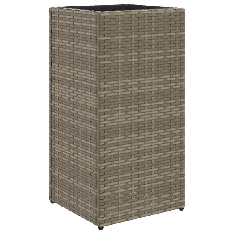 vidaXL 2 db szürke polyrattan kerti ültetőláda 30x30x60 cm