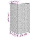 vidaXL 2 db fekete polyrattan kerti ültetőláda 40x40x80 cm