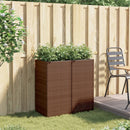 vidaXL 2 db barna polyrattan kerti ültetőláda 40x40x80 cm