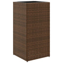 vidaXL 2 db barna polyrattan kerti ültetőláda 40x40x80 cm