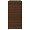 vidaXL 2 db barna polyrattan kerti ültetőláda 40x40x80 cm