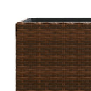 vidaXL 2 db barna polyrattan kerti ültetőláda 40x40x80 cm