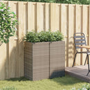 vidaXL 2 db szürke polyrattan kerti ültetőláda 40x40x80 cm