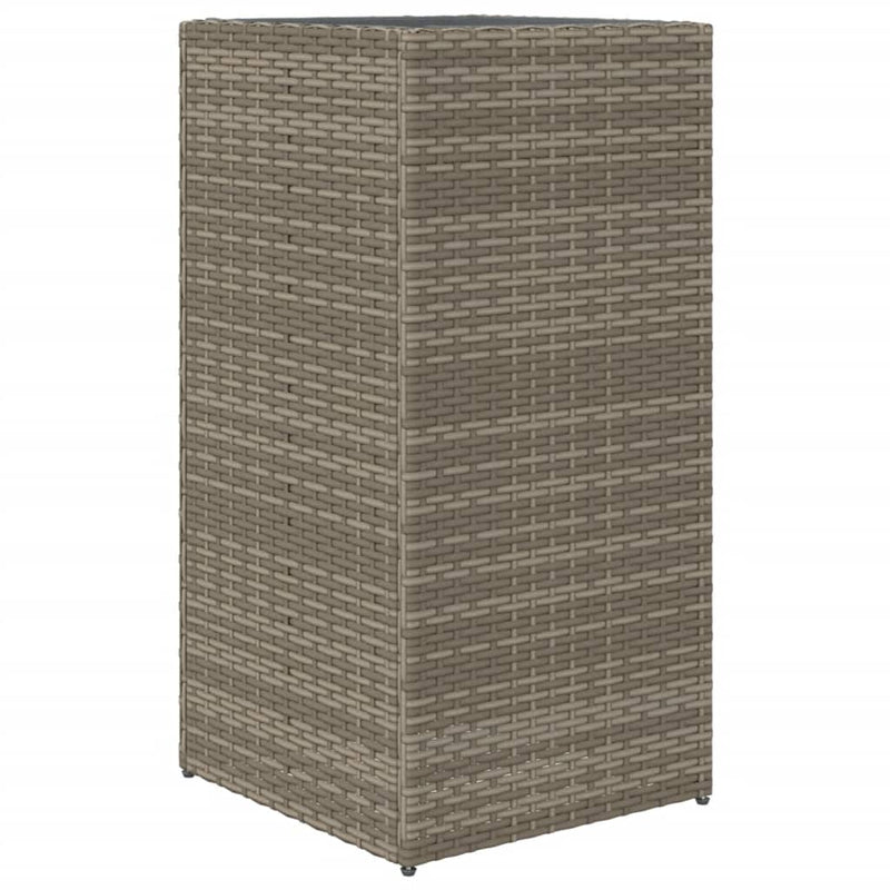 vidaXL 2 db szürke polyrattan kerti ültetőláda 40x40x80 cm