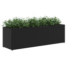 vidaXL 2 db fekete polyrattan kerti ültetőláda 3 cseréppel 105x30x32cm