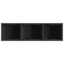 vidaXL 2 db fekete polyrattan kerti ültetőláda 3 cseréppel 105x30x32cm