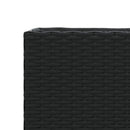 vidaXL 2 db fekete polyrattan kerti ültetőláda 3 cseréppel 105x30x32cm