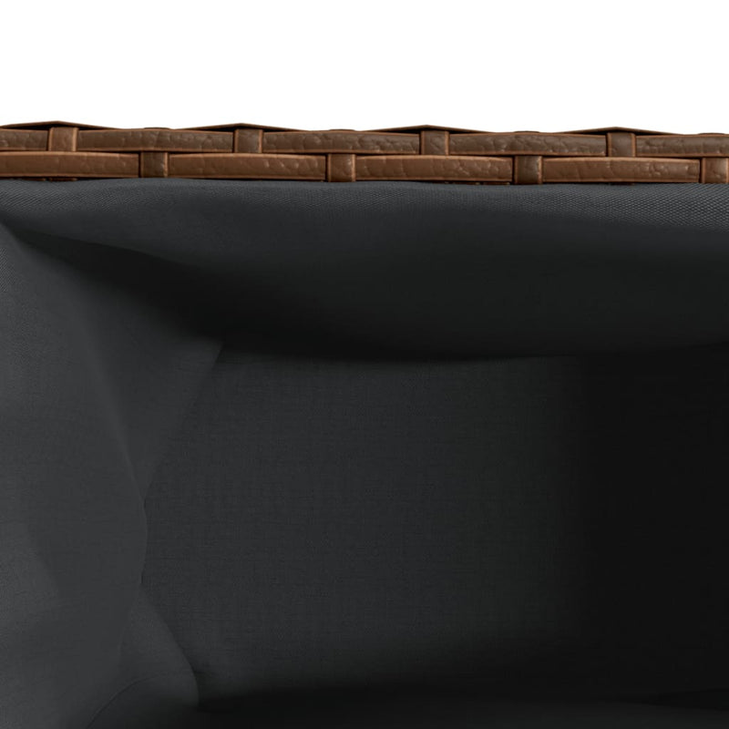 vidaXL 2 db barna polyrattan kerti ültetőláda 3 cseréppel 105x30x32cm
